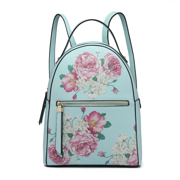 LG1866F-MISS LULU STYLISH LADIES RUCKSACK LEATHER PRINTED BACKPACK BLUE LG1866F-MISS LULU STYLISH LADIES RUCKSACK LEATHER PRINTED BACKPACK BLUE